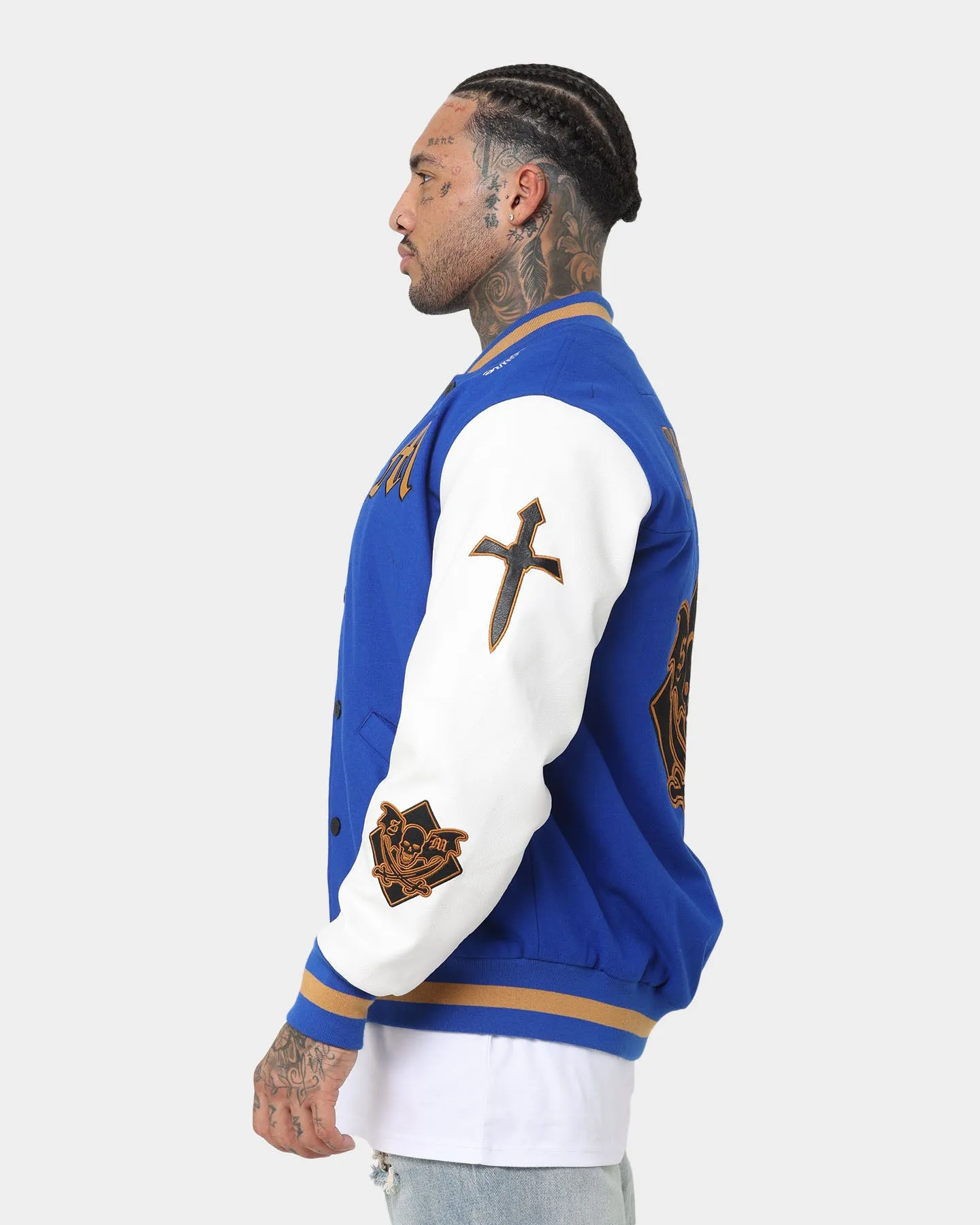 Saint Morta Graveyard Varsity Jacket Royal