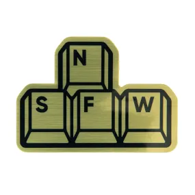 Sanshee - Not Safe for WASD Metallic Sticker