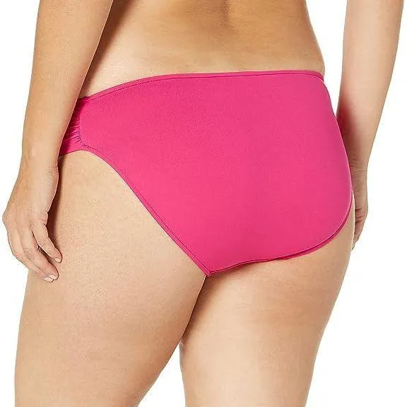 Seafolly Pleated Hipster Bikini Bottoms - Raspberry Pink