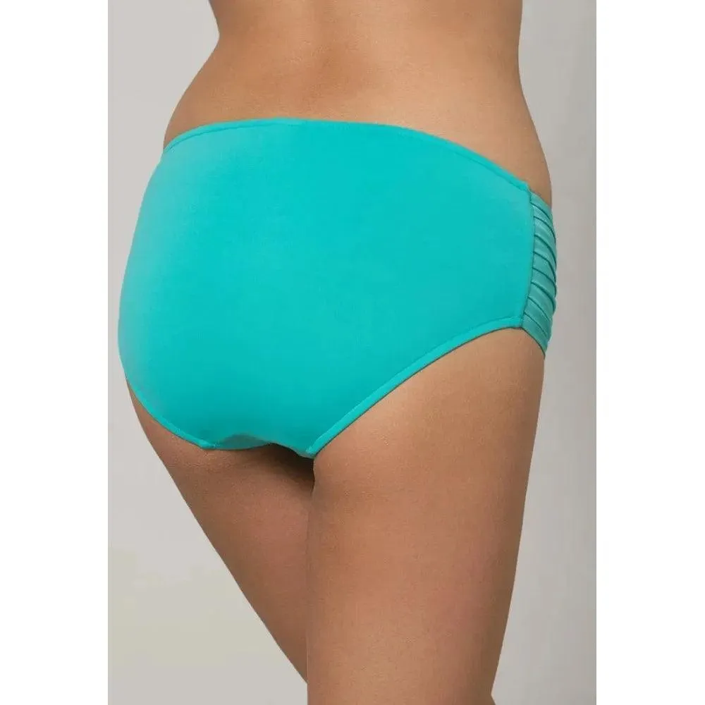 Seafolly Pleated Hipster Bikini Bottoms - Seychelles Blue