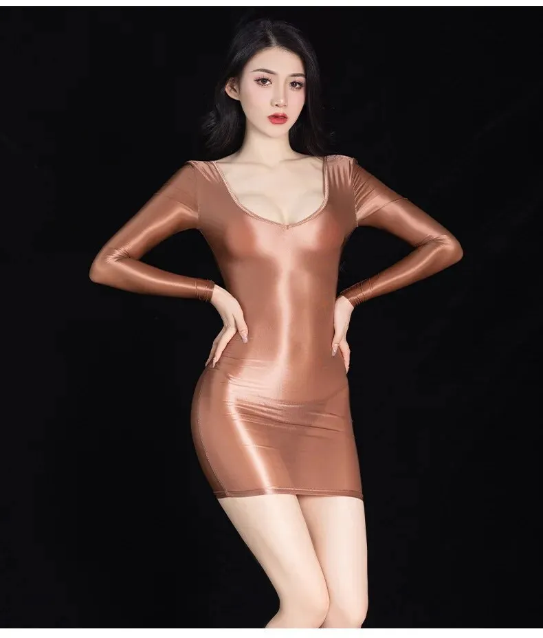 Sexy Glossy Shiny Dress