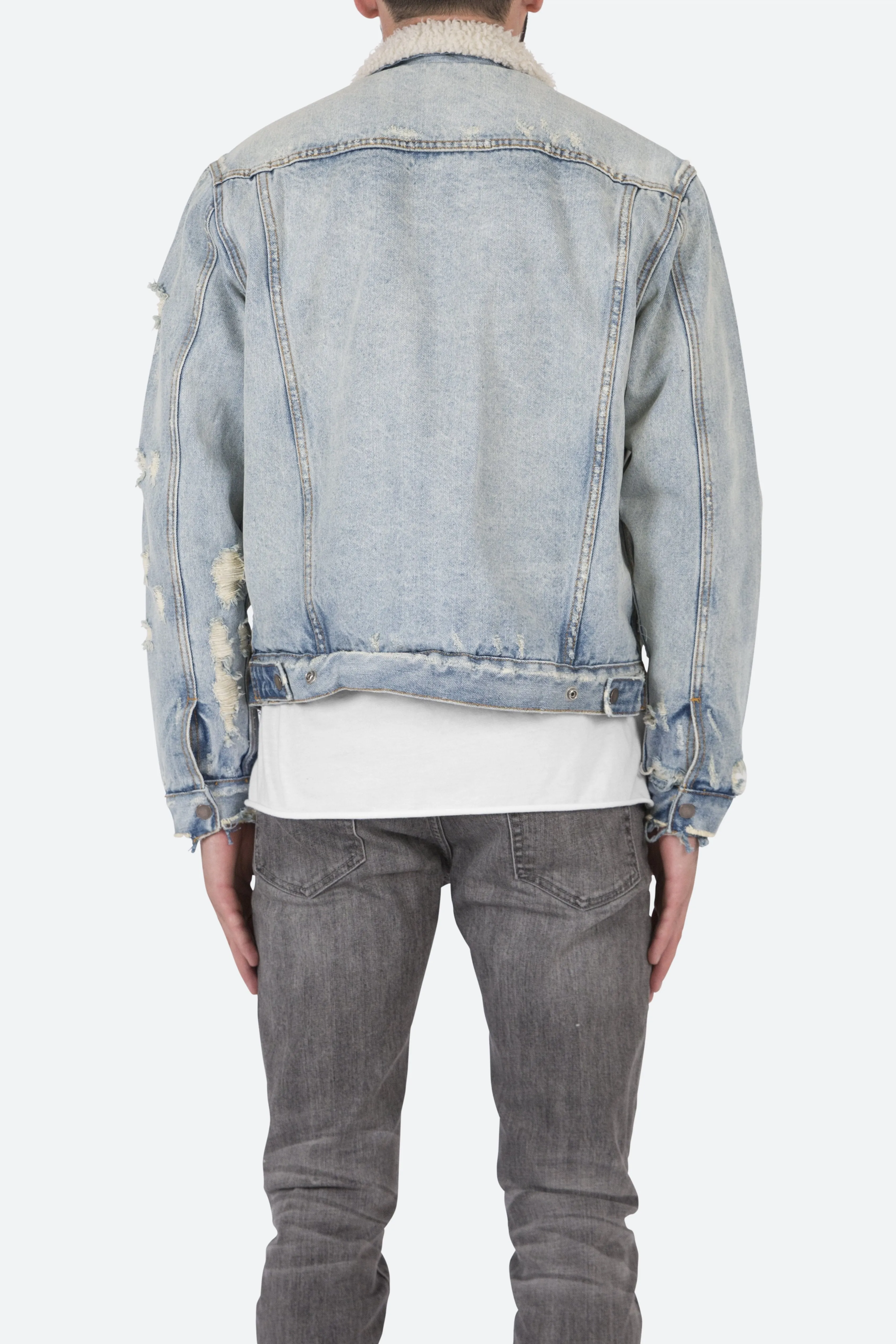 Sherpa Denim Trucker - Blue