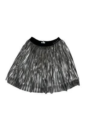 Silver Pleated Skirt