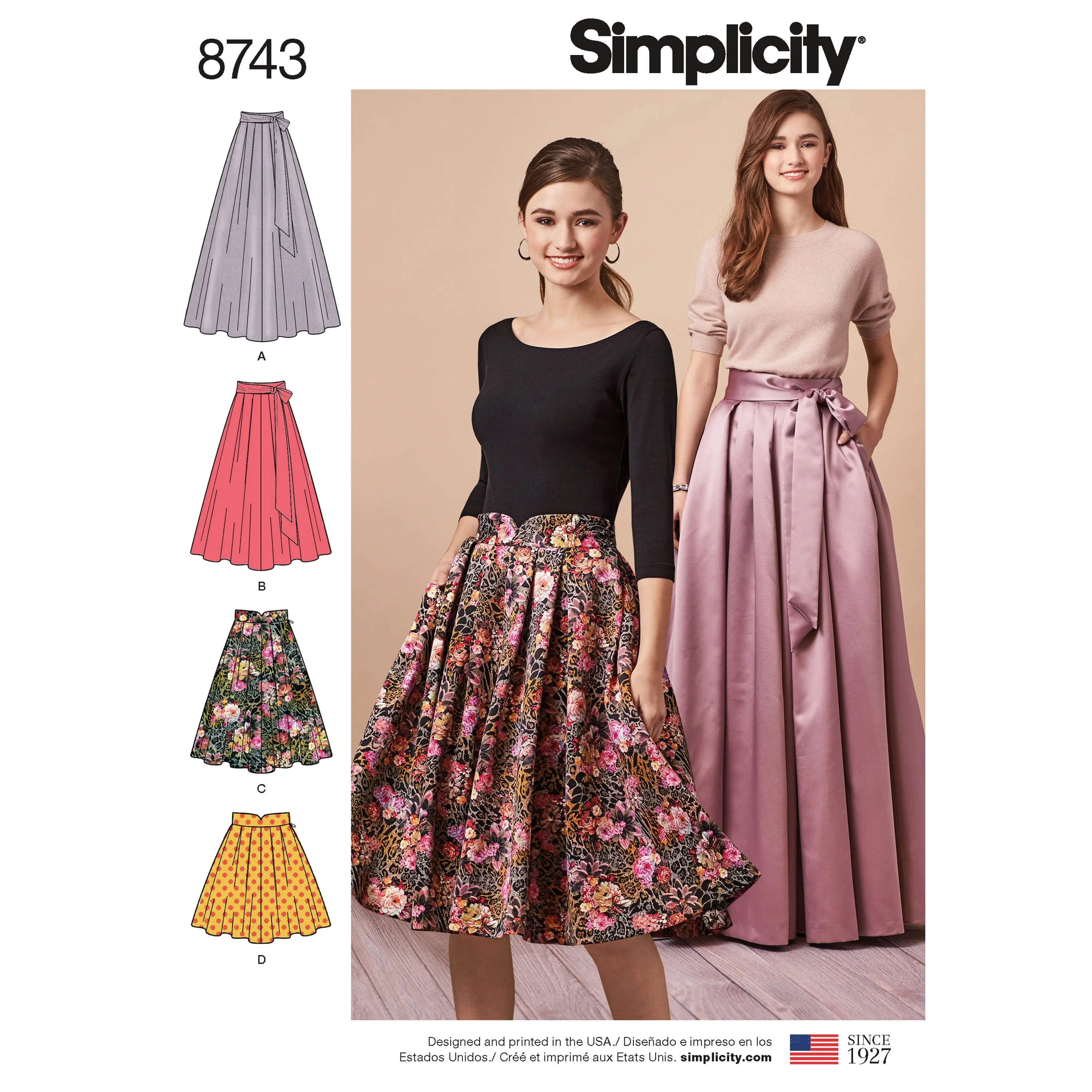 Simplicity Pattern 8743 pleated multi length skirt