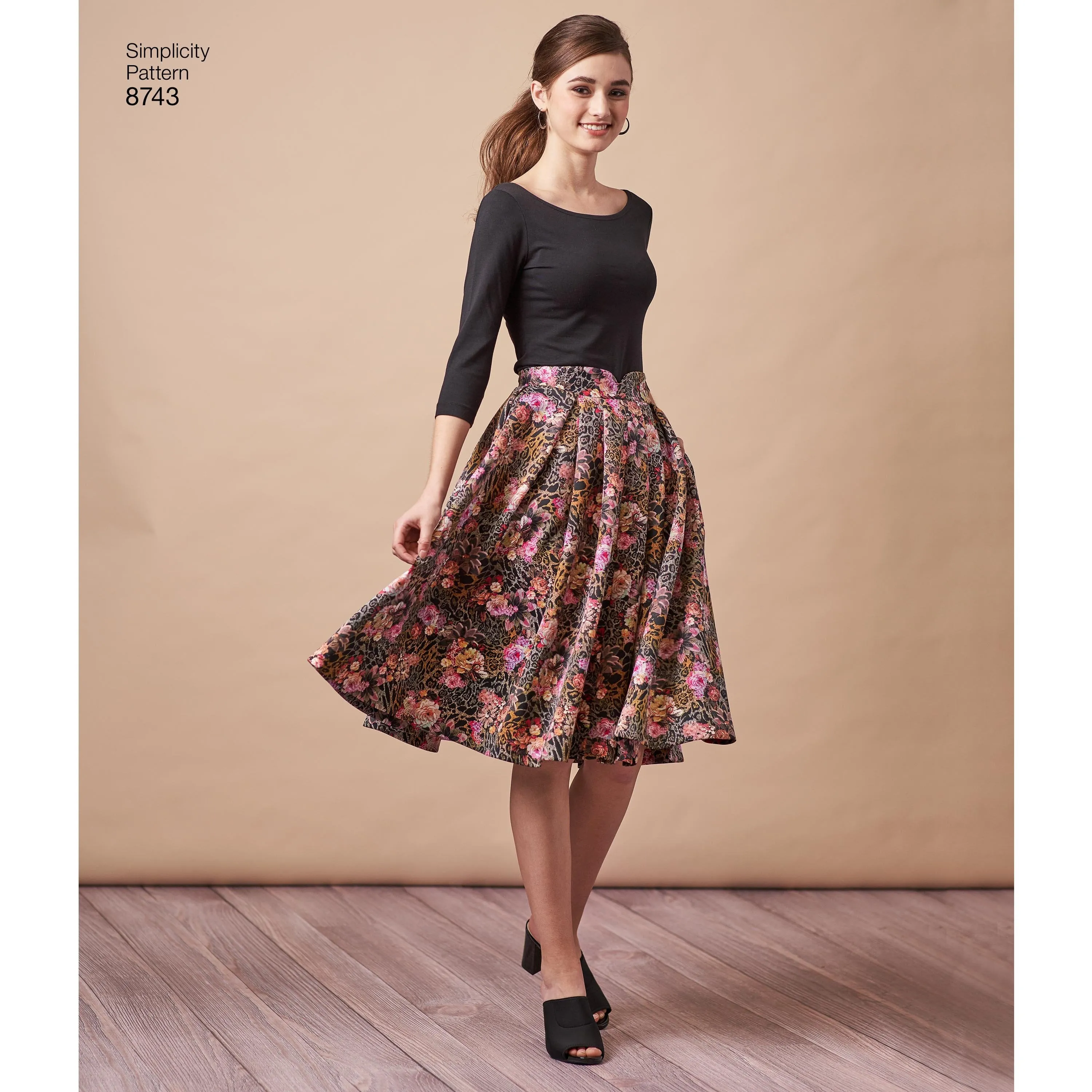 Simplicity Pattern 8743 pleated multi length skirt