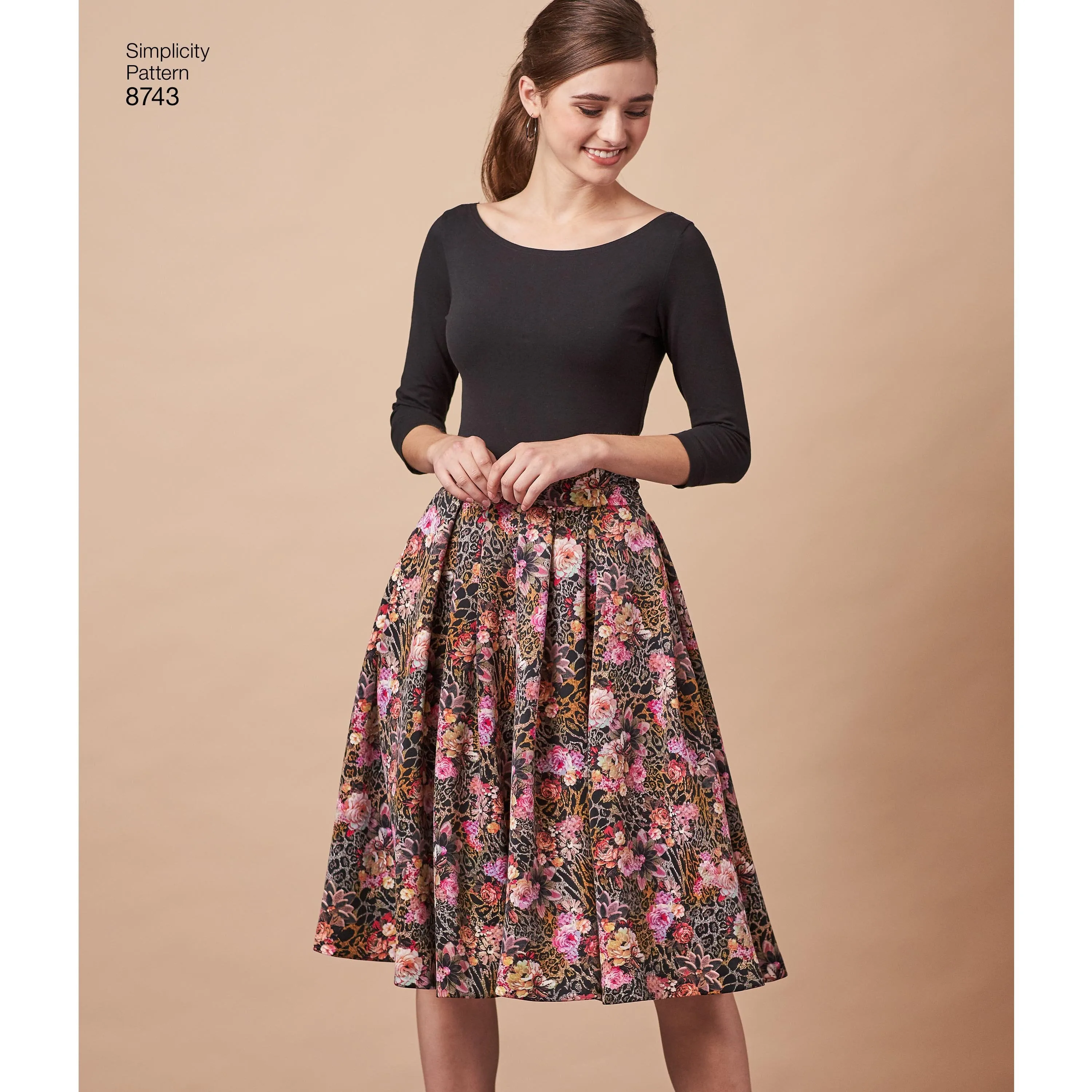 Simplicity Pattern 8743 pleated multi length skirt