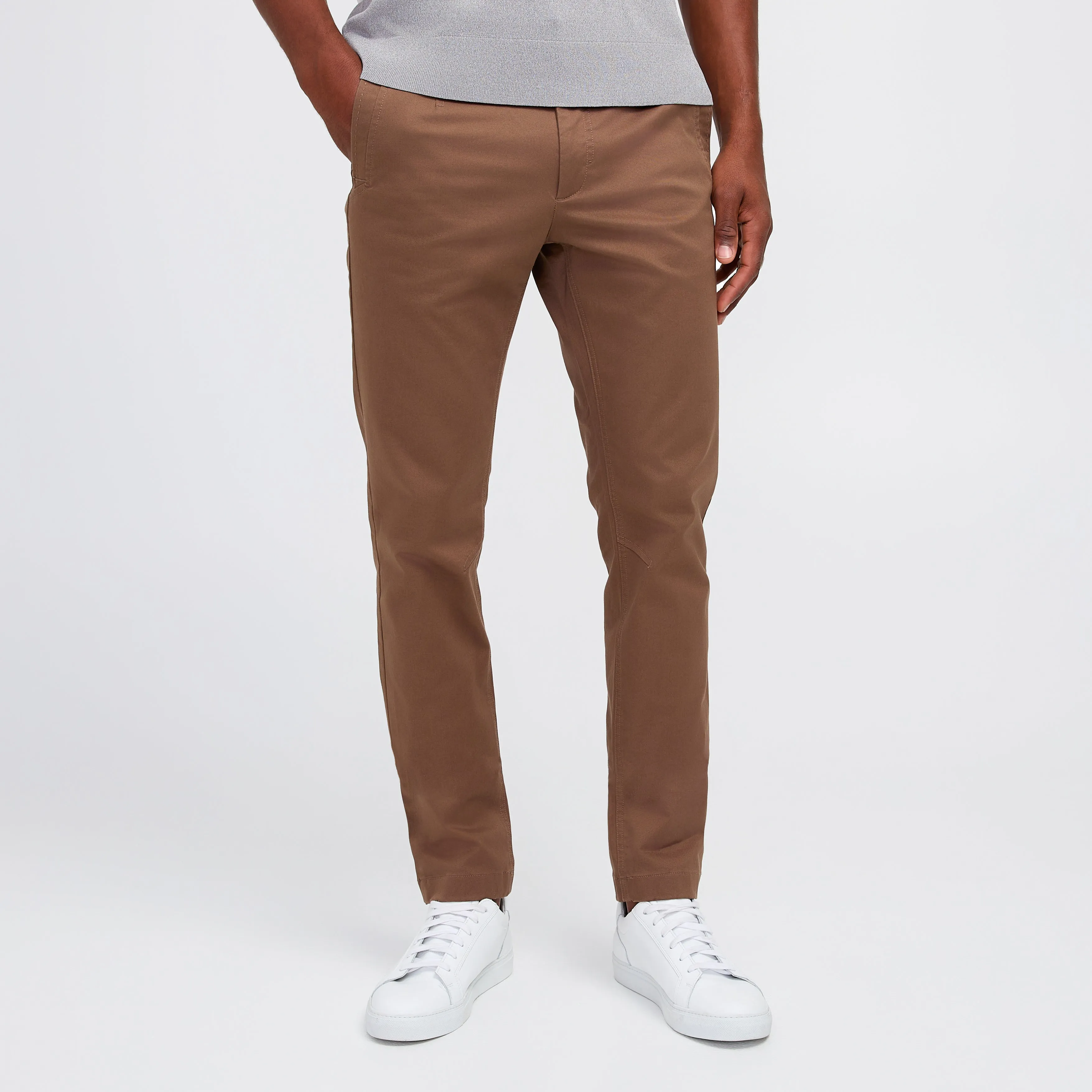 Slim Fit Cotton Stretch Chinos Mocha