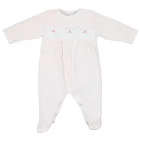 Smock Rosebuds  Footie | Baby Girl