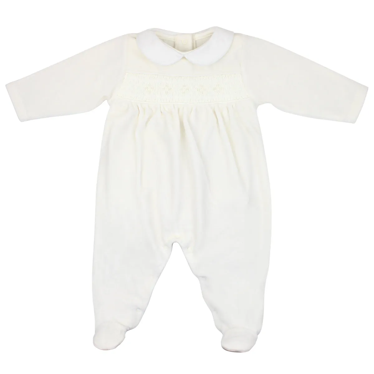 Smock Velour Collection  Footie |  Baby Unisex