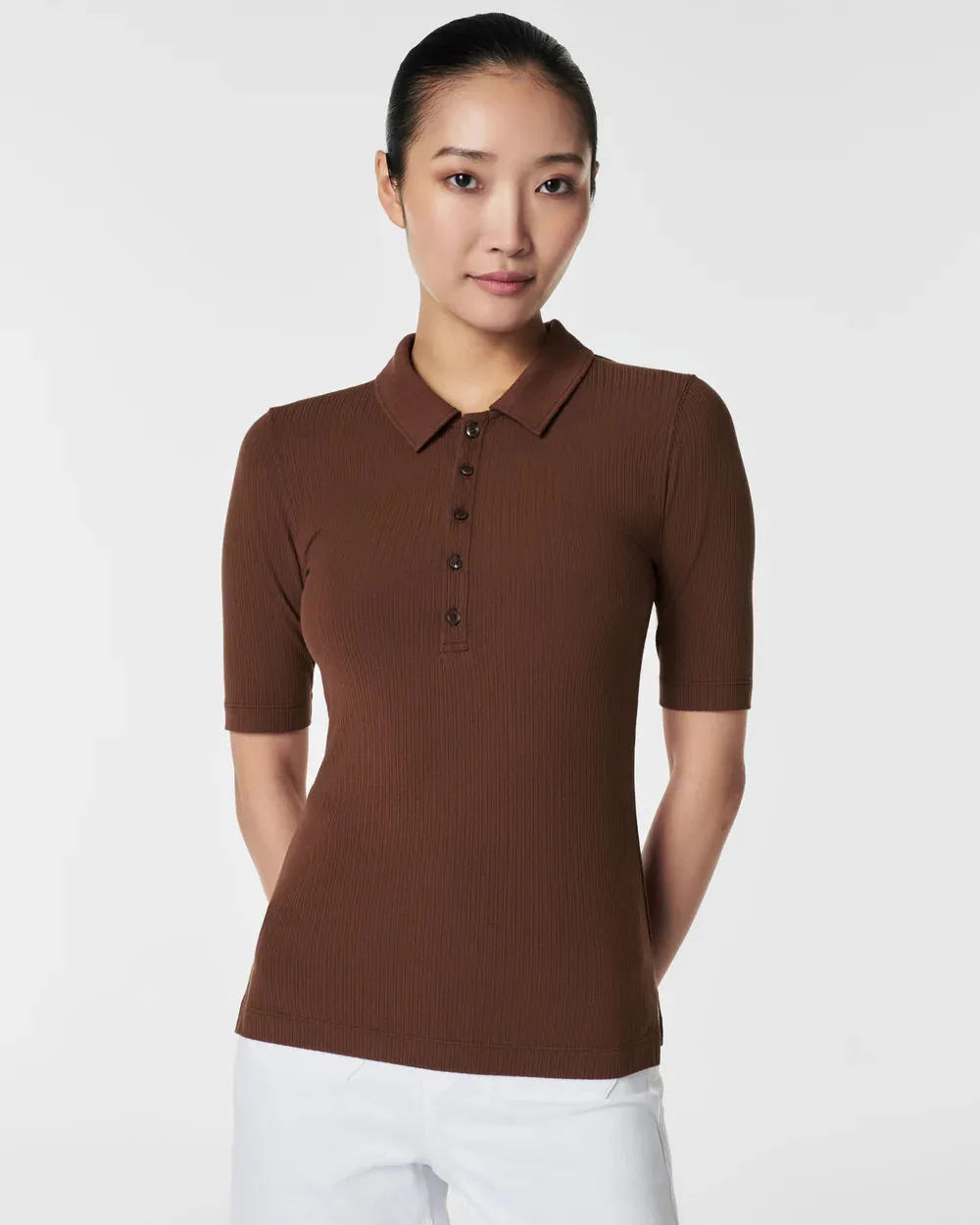 SPANX - STRETCH RIB POLO TOP