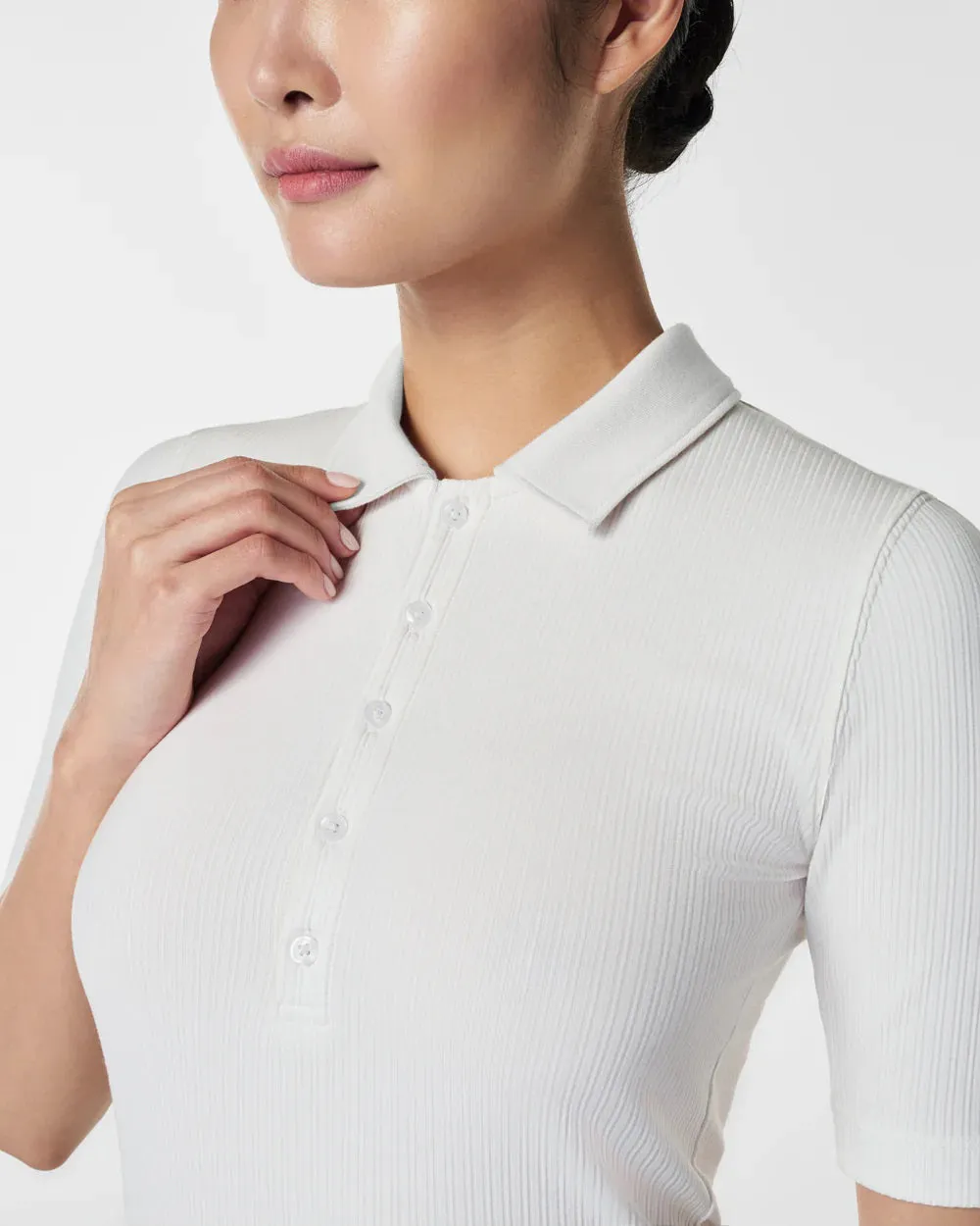 SPANX - STRETCH RIB POLO TOP