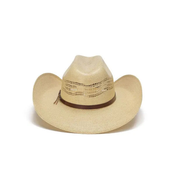 Stampede Hats - Beige 50X Bangora Cowboy Hat with Scalloped Leather Trim