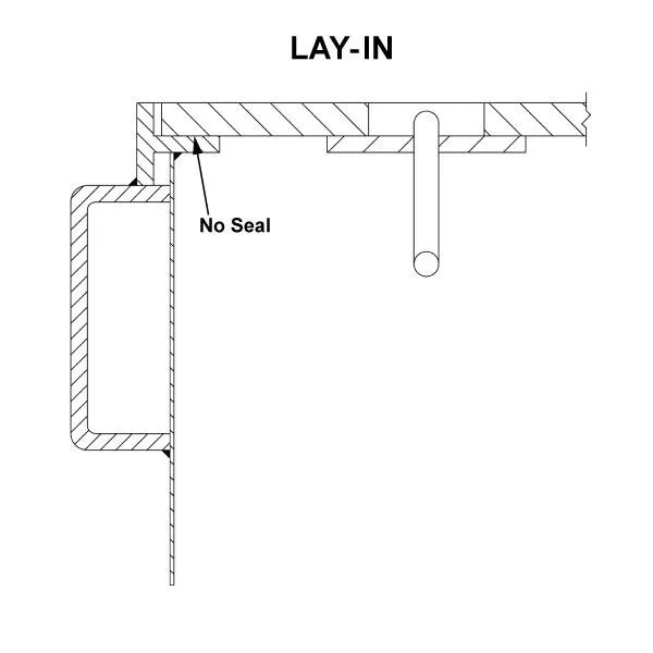 Steel Manhole Cover, Round 36"x13", Lay-In 3/8" Lid