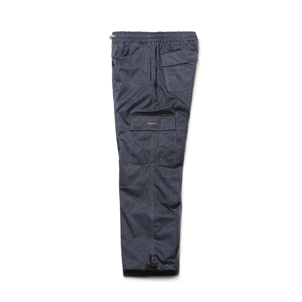 STITCH ONE POCKET TRACK PANTS DENIM BLUE