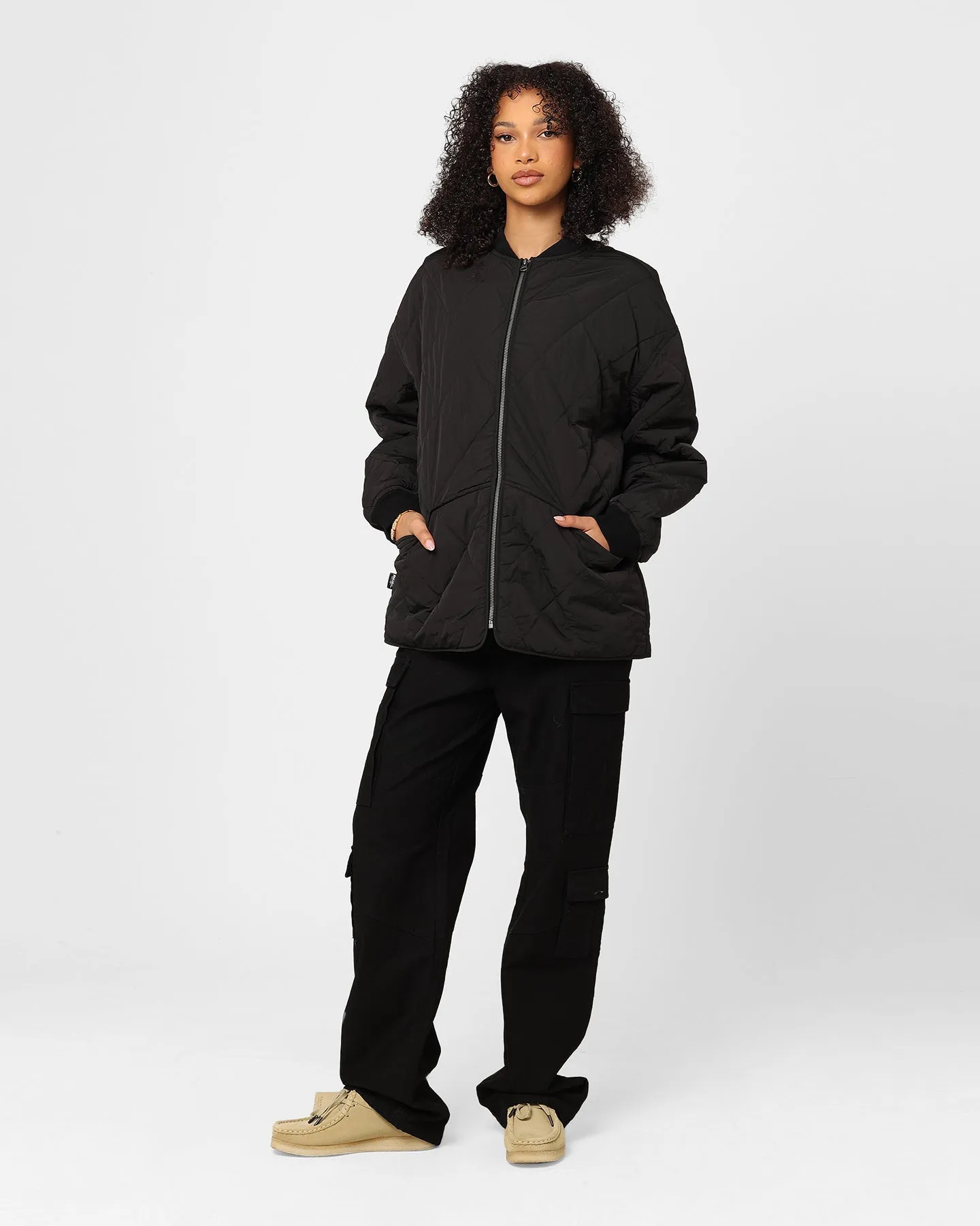 Stussy Women's Dice Quilted Jacket Black