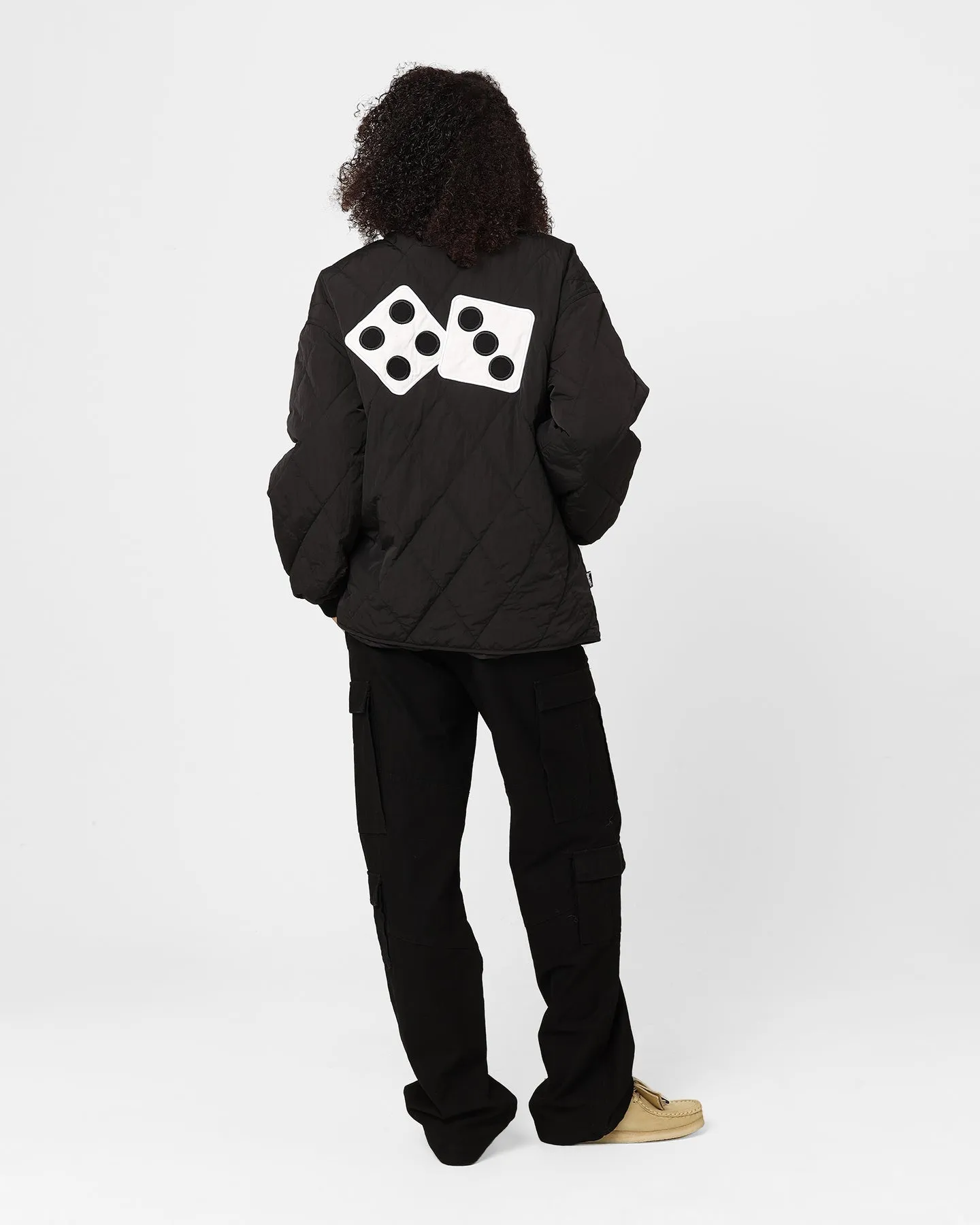 Stussy Women's Dice Quilted Jacket Black