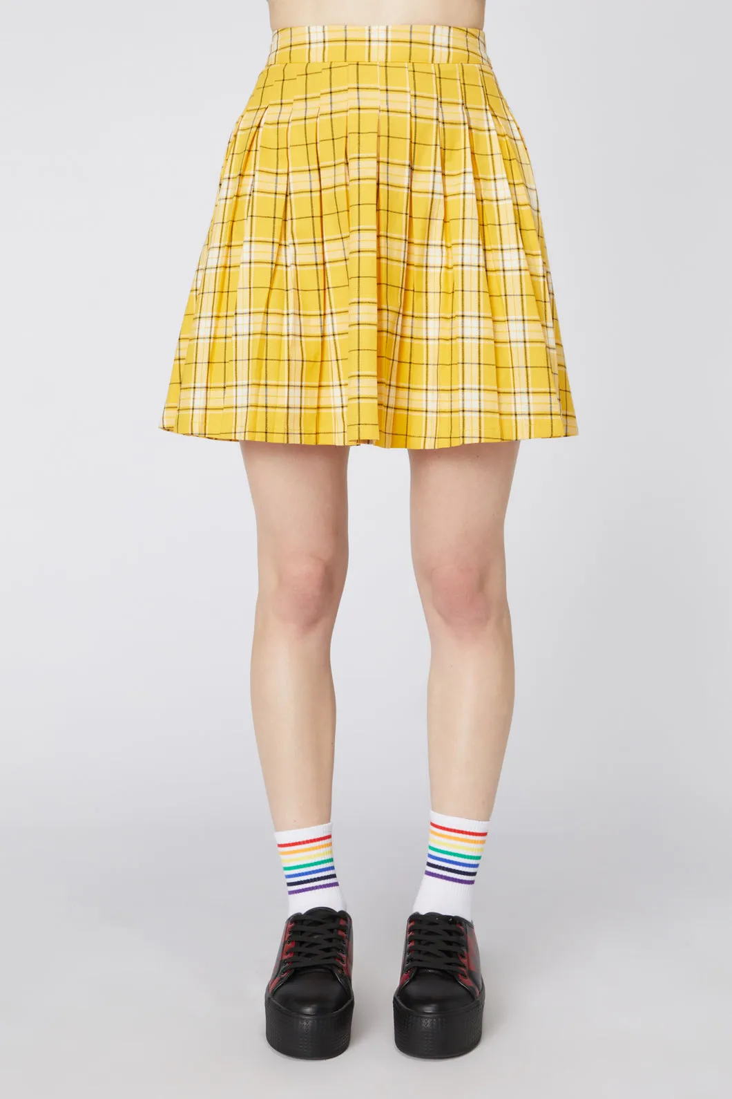 Tartan Mood Pleat Mini Skirt