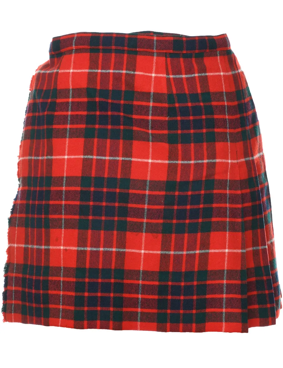 Tartan Pleated Skirt - XS