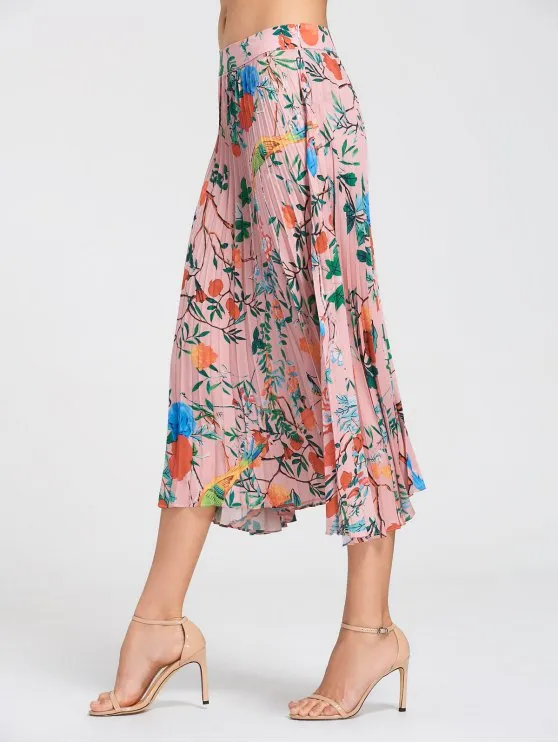 TastyHottie - Fashion Floral Maxi Pleated Skirt