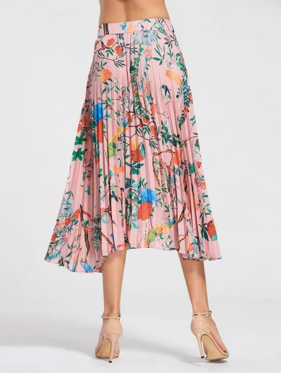 TastyHottie - Fashion Floral Maxi Pleated Skirt