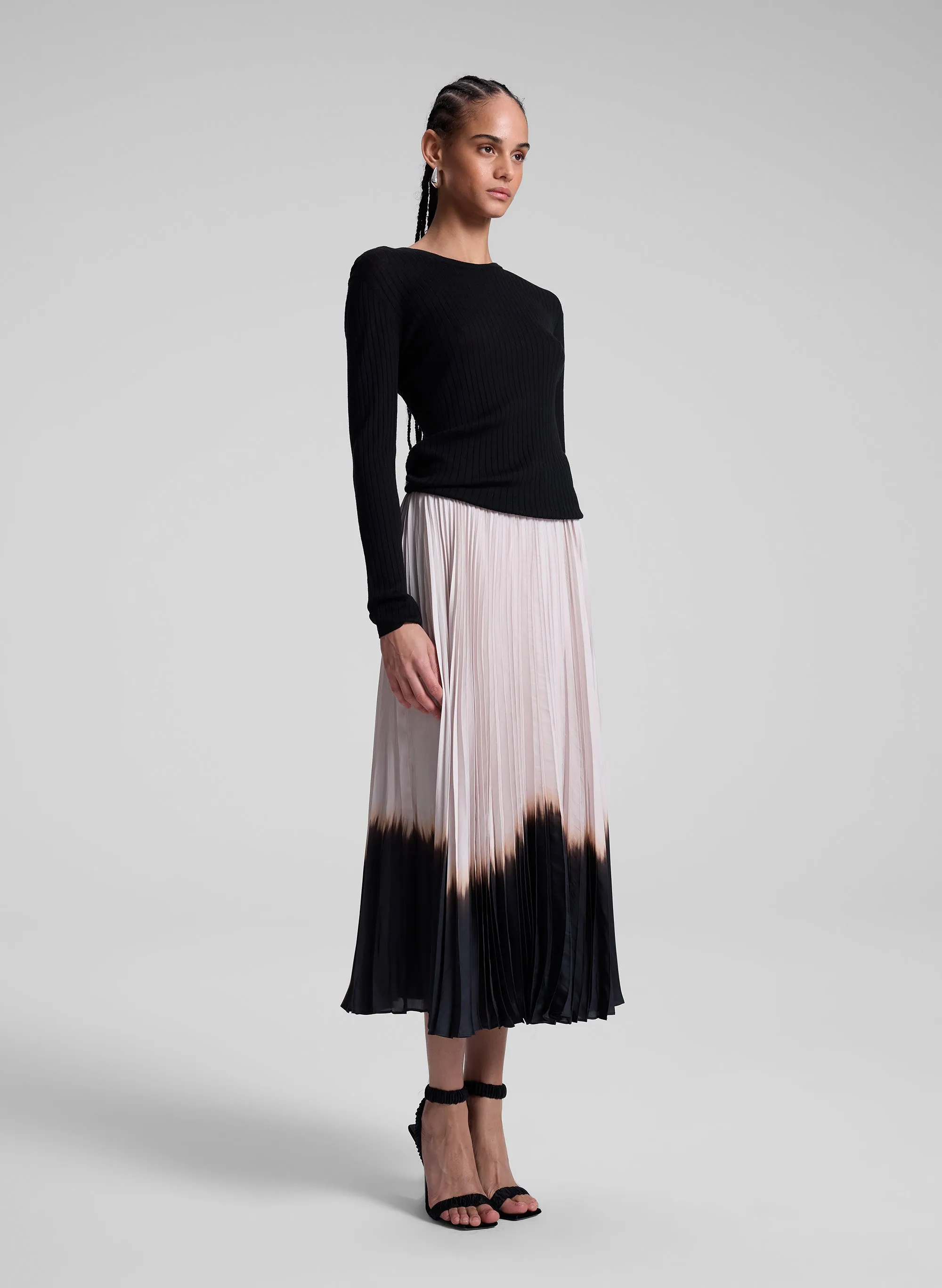 Tatum Pleated Midi Skirt