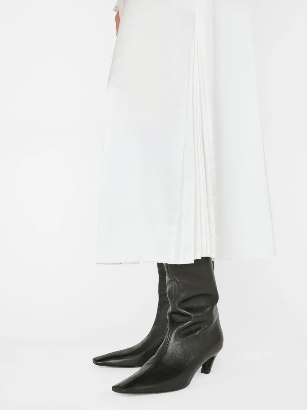 Tie Front Bell Sleeve Dress -- Off White