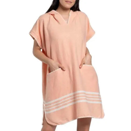 Turkish Beach Cover Up Poncho w/ Hood