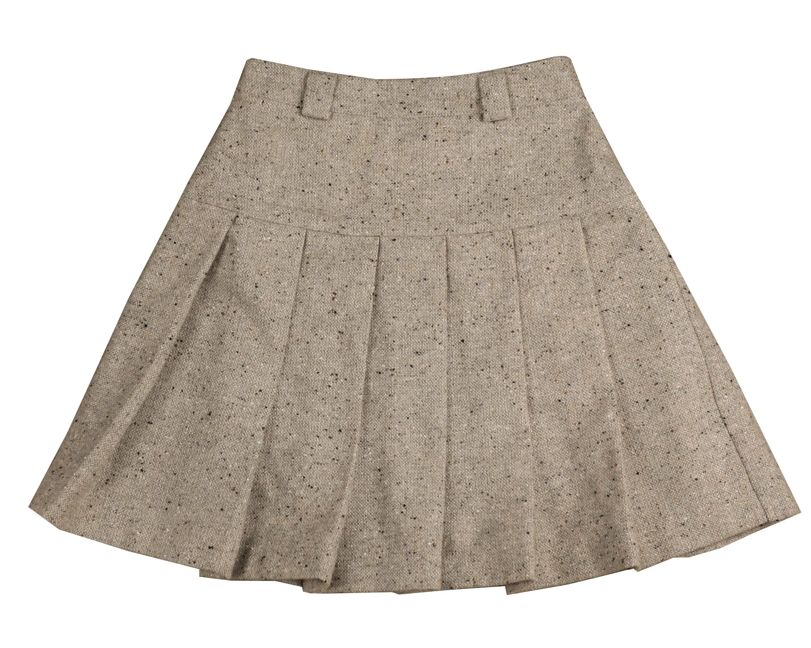 Tweed pleated skirt - Grey