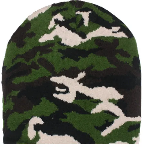 unisex camouflage beanie hat Case of 144