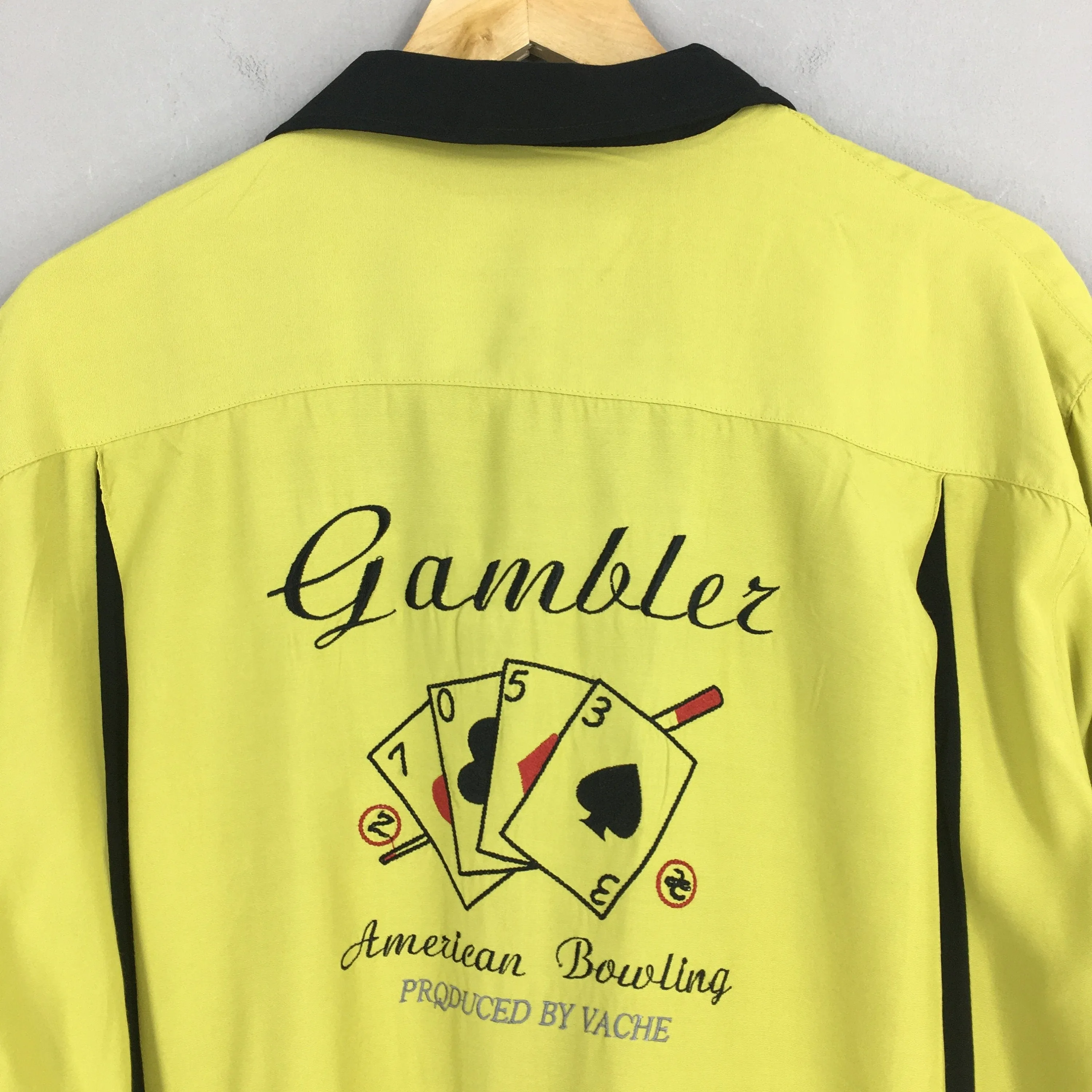 Vache Gambler Bowling Shirt Rayon Large