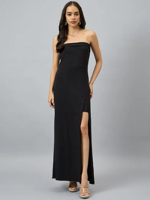 Velvet Noir Sleeveless Gown Bodycon Dress