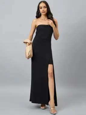 Velvet Noir Sleeveless Gown Bodycon Dress