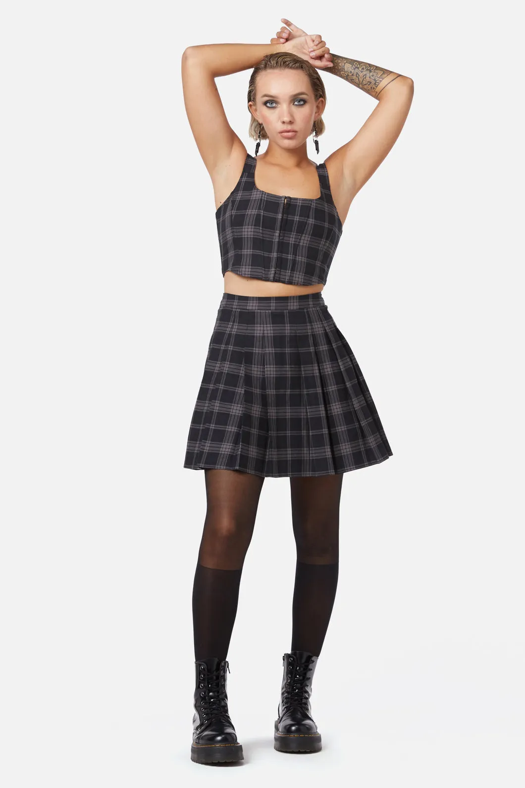 Victoria Tartan Pleated Skirt