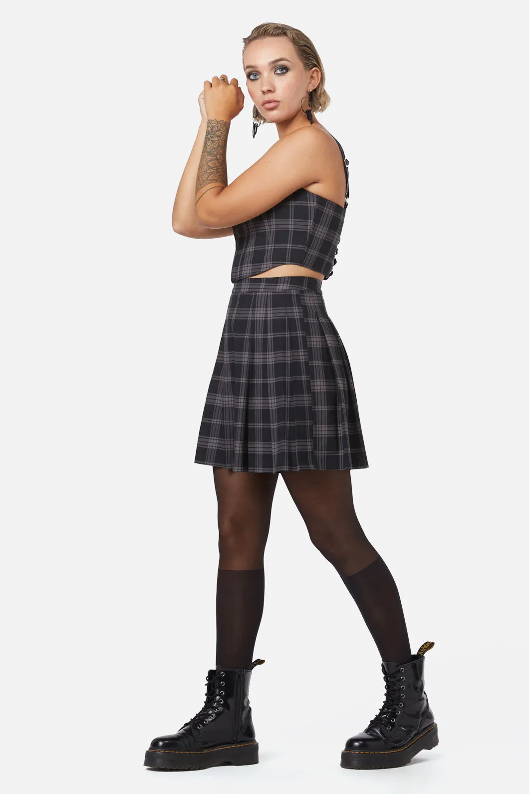 Victoria Tartan Pleated Skirt