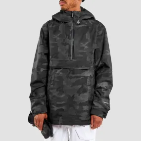 Volcom Brighton Pullover Snow Jacket Black Camo