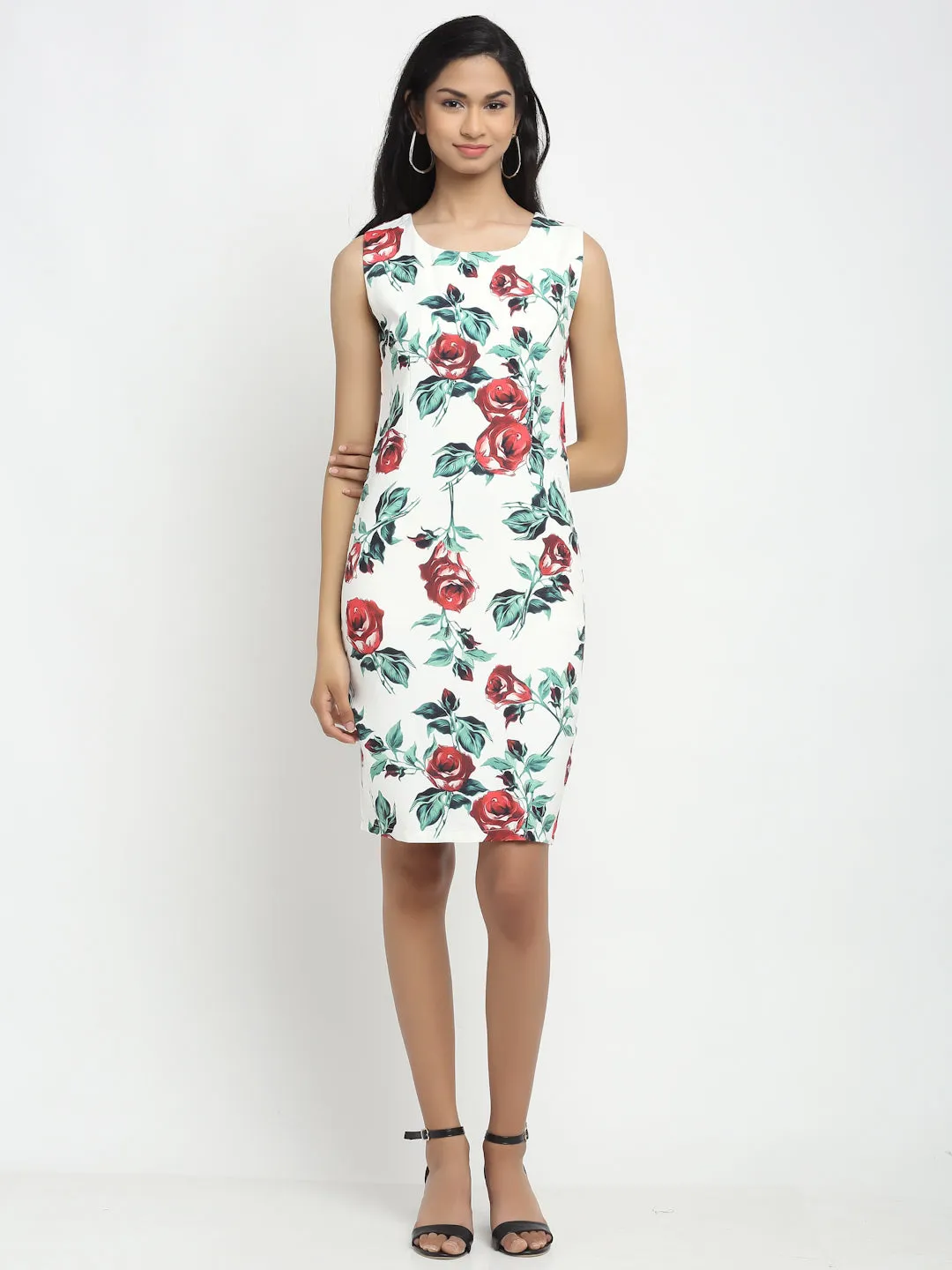 Women Pencil-Fit Floral Printed Dress