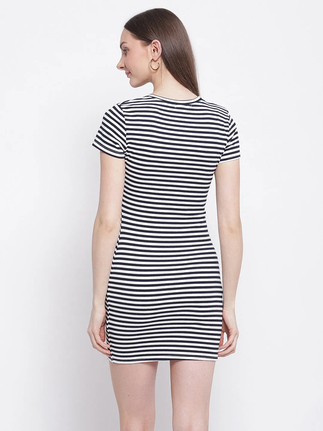 Women Striped Slim Fit Bodycon Dress