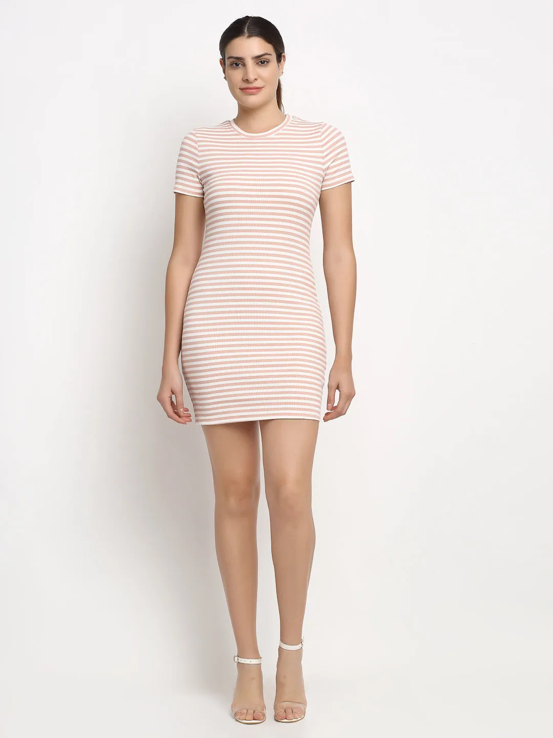 Women Striped Slim Fit Bodycon Dress