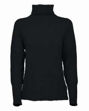 Women's Classic Cashmere Turtleneck Sweater Black