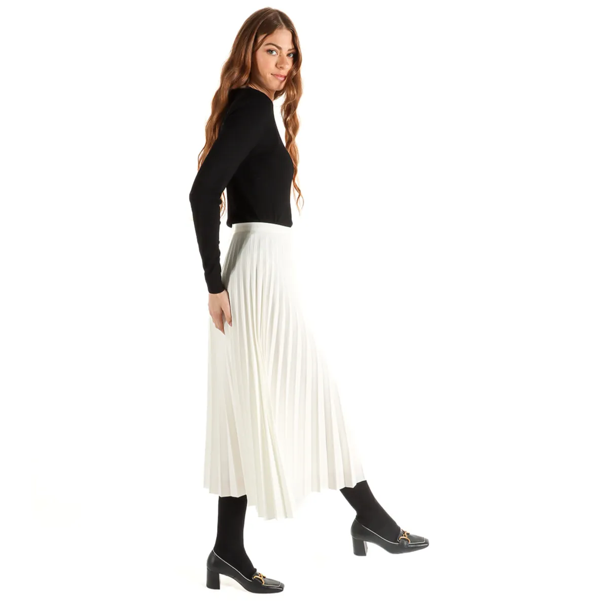 Women's Pleated Midi Skirt