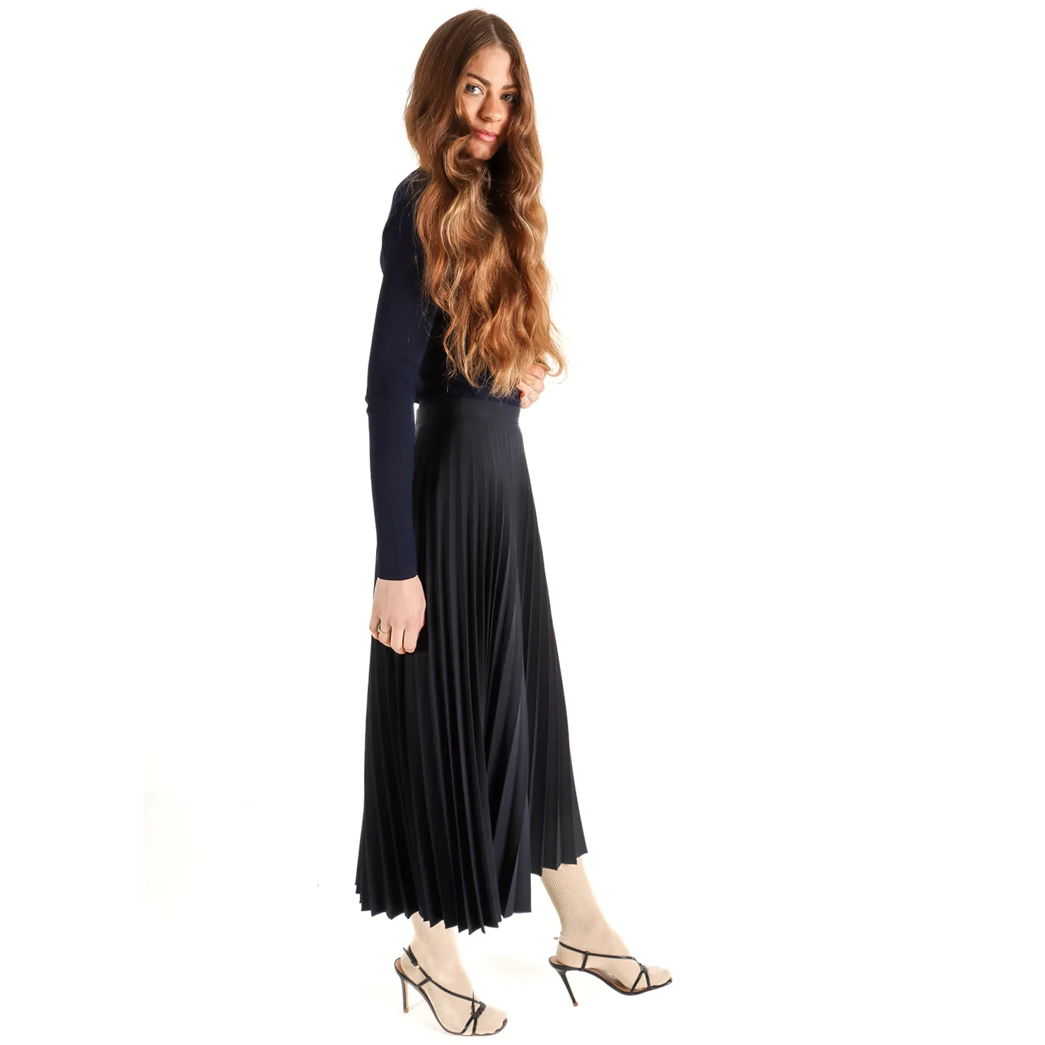 Women's Pleated Midi Skirt