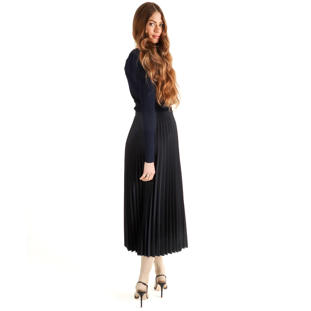 Women's Pleated Midi Skirt