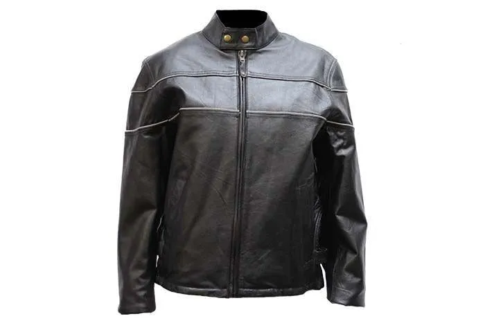 Women's Soft Leather Jacket With Air Vents, LJ7900-SS-DL