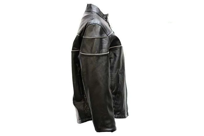 Women's Soft Leather Jacket With Air Vents, LJ7900-SS-DL