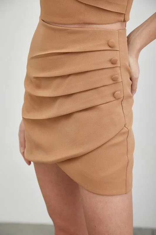 Womens Wrap Pleated Skirt