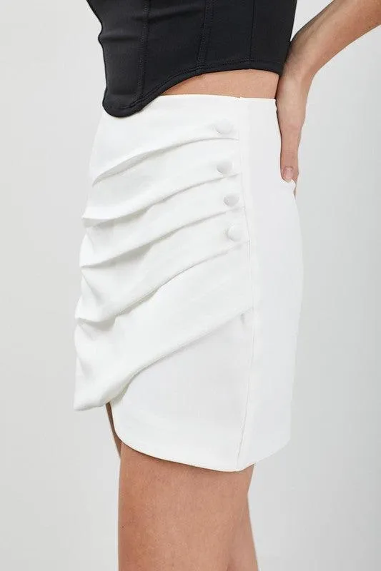 Womens Wrap Pleated Skirt