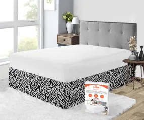 ZEBRA PRINT PLEATED BED SKIRT